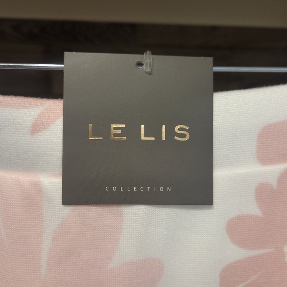 Le Lis Pink & White Floral Maxi Skirt With High Slit & Lining - Picture 2 of 13